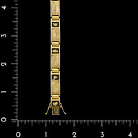 14K Yellow Gold Estate Gold Quartz Nugget Bracelet