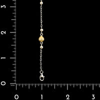 14K Two-tone Gold Estate Heart Link Bracelet