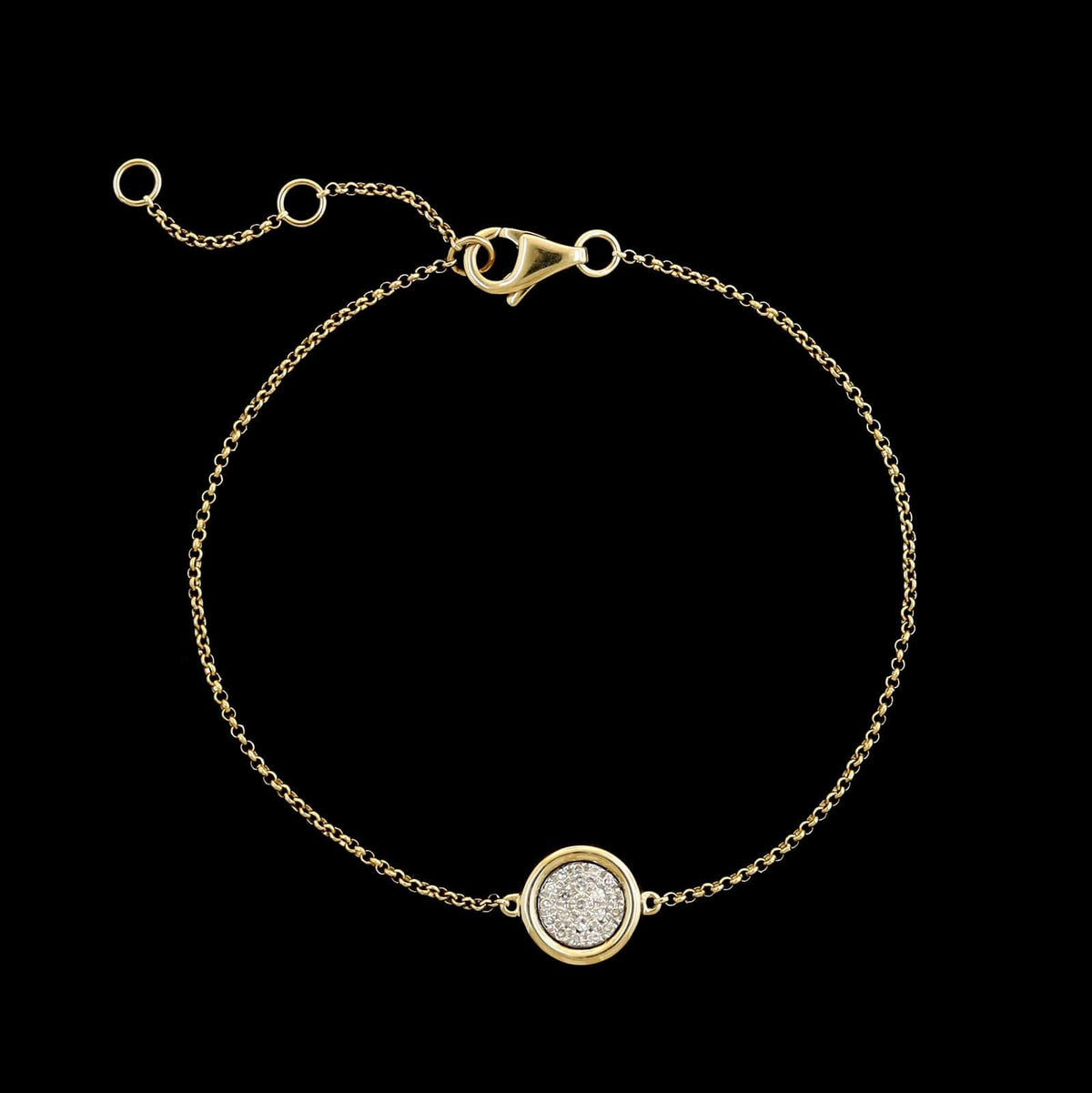 14K Yellow Gold Estate Diamond Bracelet