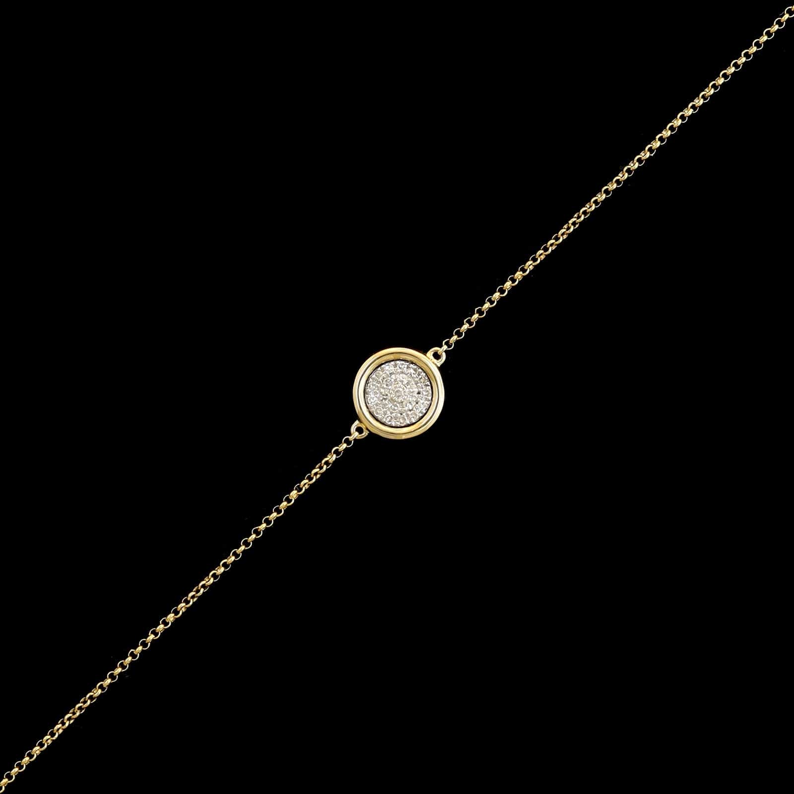 14K Yellow Gold Estate Diamond Bracelet