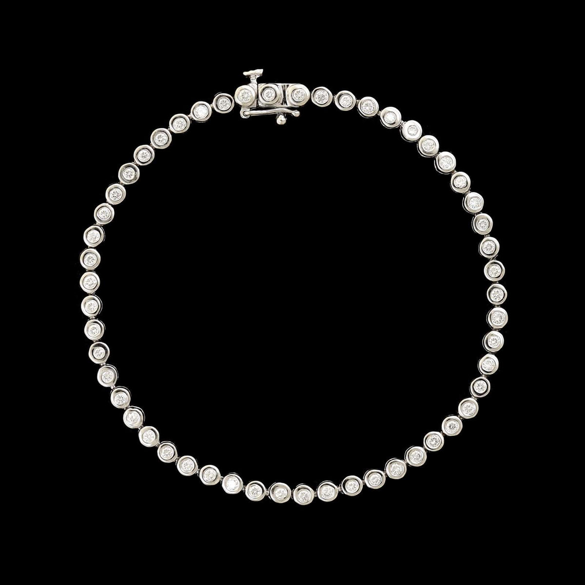 18K White Gold Diamond Tennis Bracelet