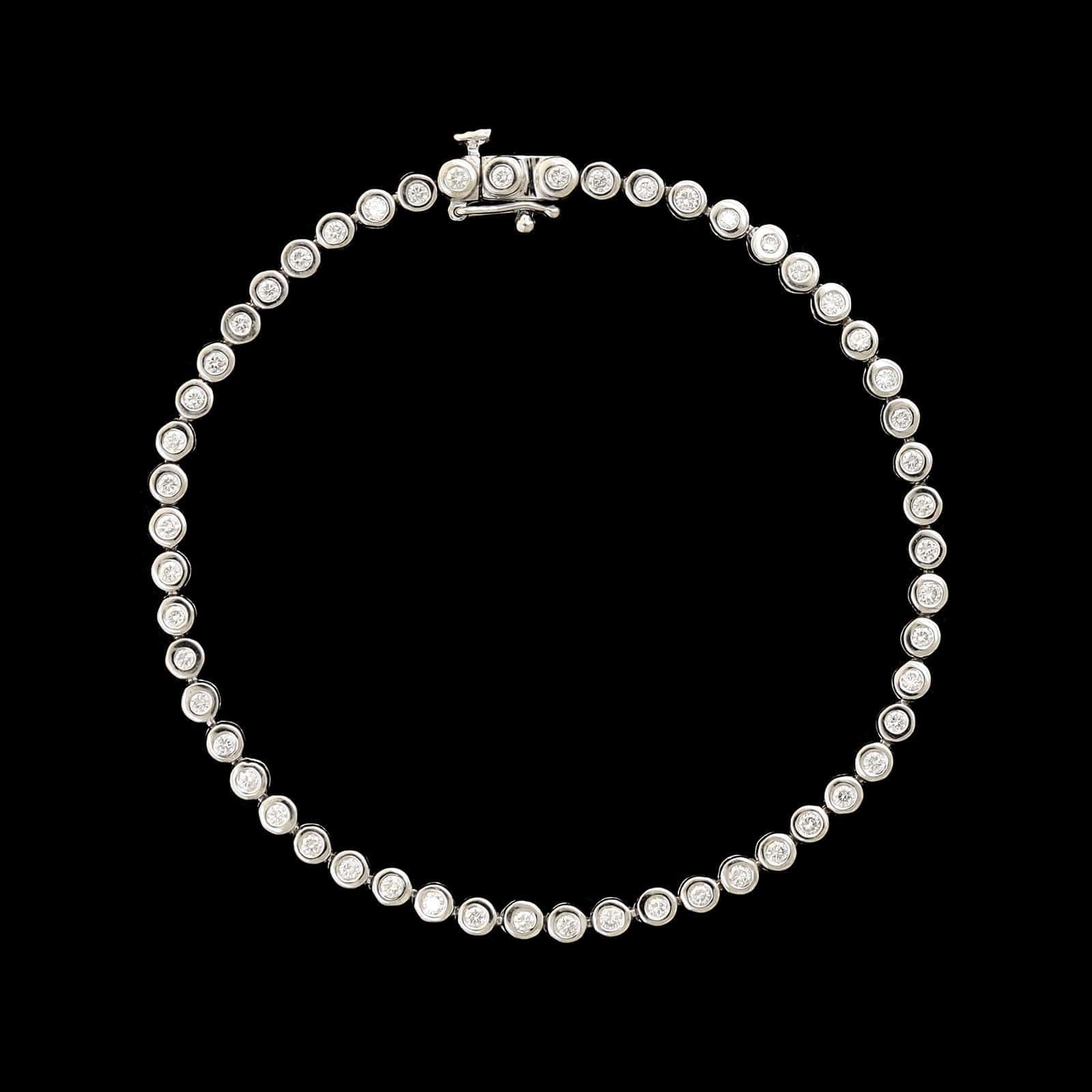 18K White Gold Diamond Tennis Bracelet