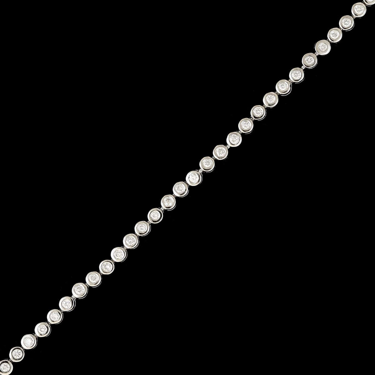 18K White Gold Diamond Tennis Bracelet