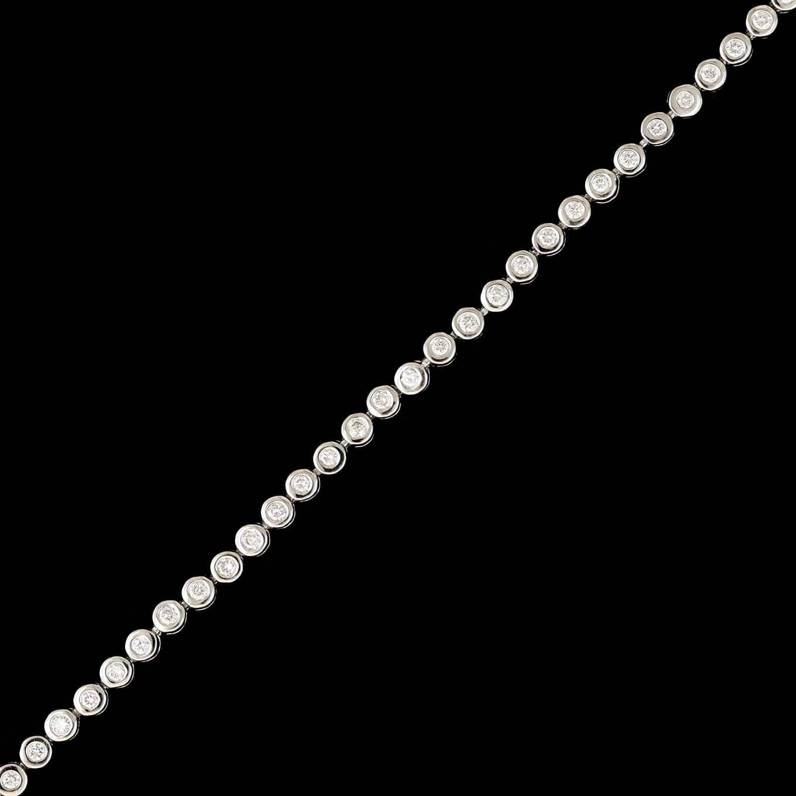 18K White Gold Diamond Tennis Bracelet