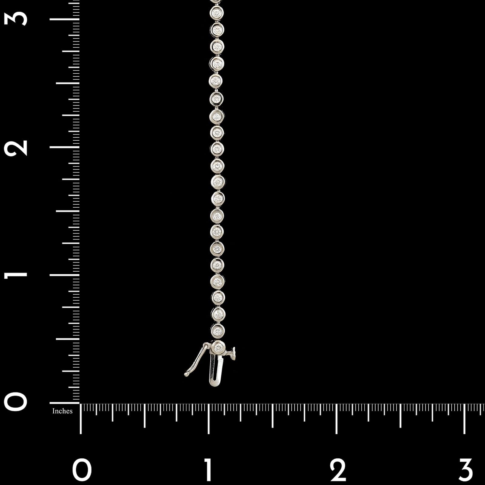 18K White Gold Diamond Tennis Bracelet