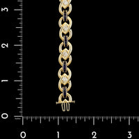 14K Yellow Gold Estate Sapphire and Diamond Bracelet