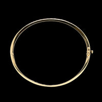 18K Yellow Gold Estate Diamond Bangle Bracelet
