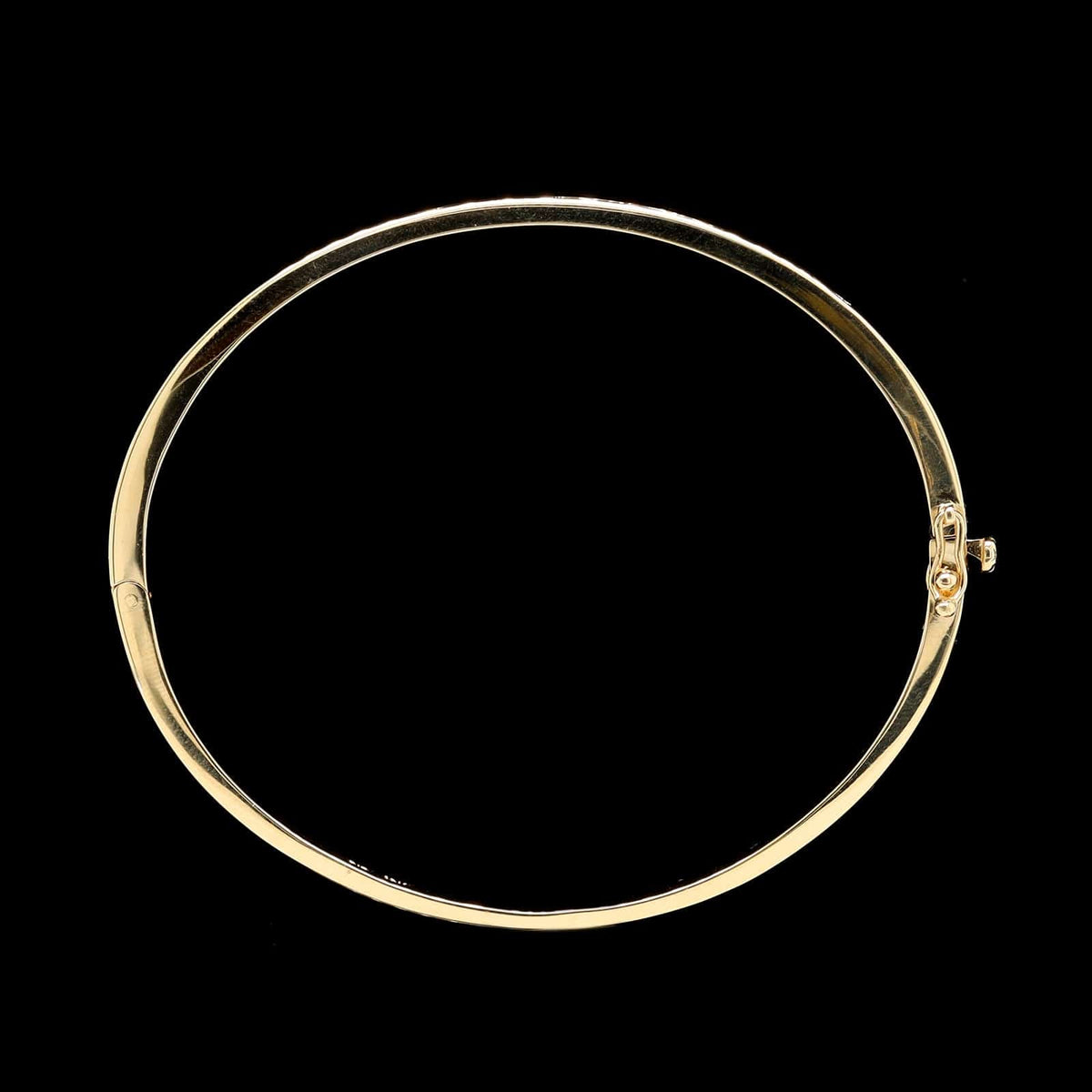 18K Yellow Gold Estate Diamond Bangle Bracelet