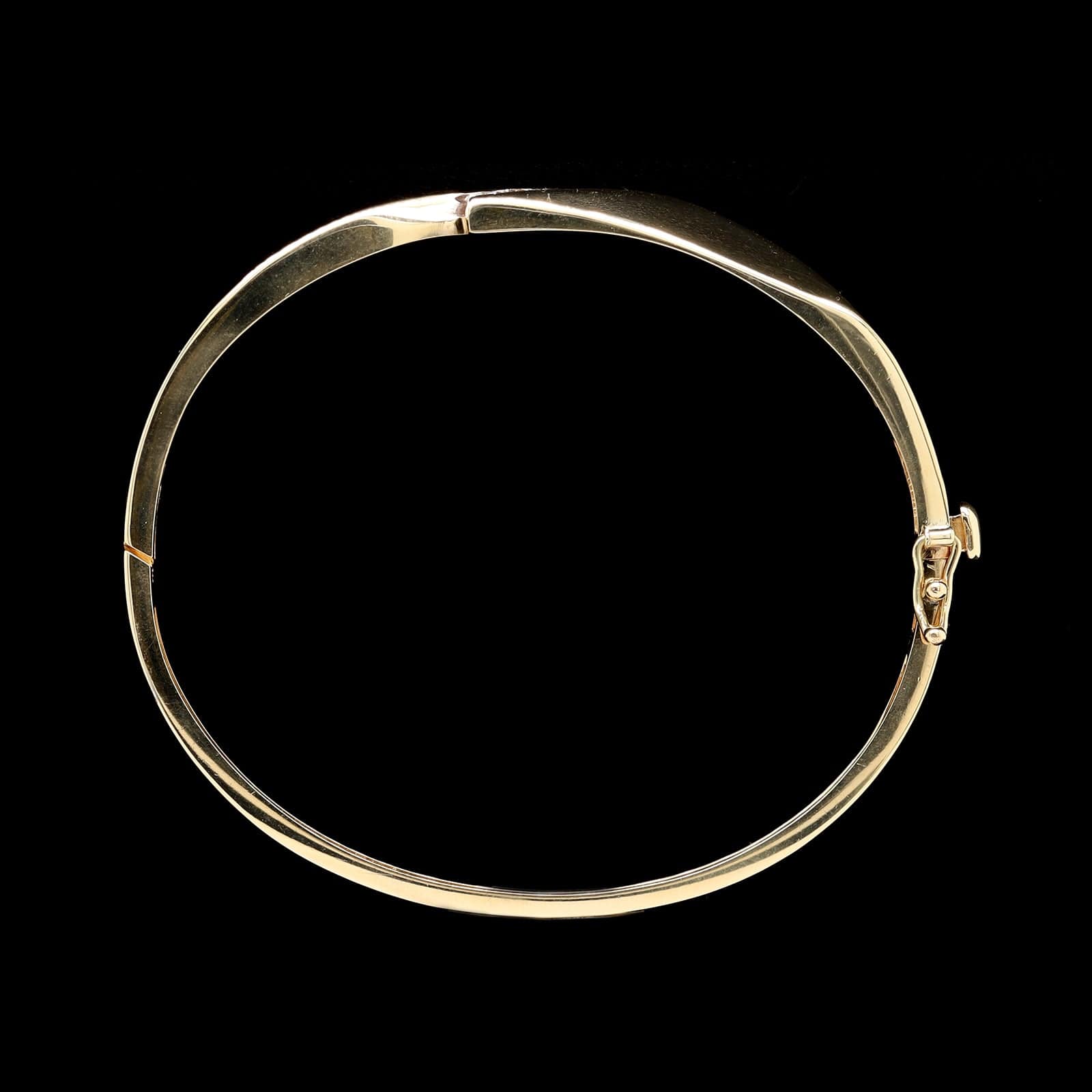 14K Yellow Gold Estate Diamond Bangle Bracelet