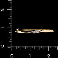 14K Yellow Gold Estate Diamond Bangle Bracelet