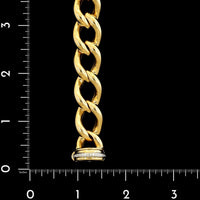 18K Yellow Gold Estate Diamond Link Bracelet