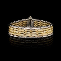 14K Two-tone Gold Estate Fancy Link Bracelet