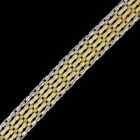 14K Two-tone Gold Estate Fancy Link Bracelet