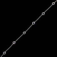 14K White Gold Estate Sapphire Bracelet