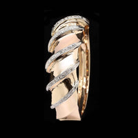 14K Two-tone Gold Estate Diamond Bangle Bracelet