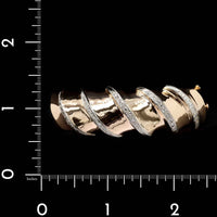 14K Two-tone Gold Estate Diamond Bangle Bracelet