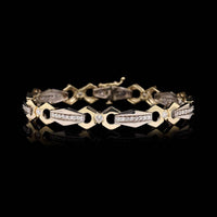 14K Two-tone Gold Estate Diamond Bracelet