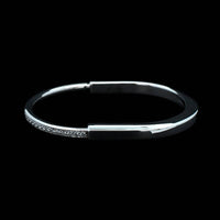 Tiffany & Co. 18K White Gold Estate Lock Diamond Pave Bangle