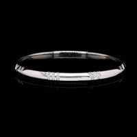 Tiffany & Co. 18K White Gold Estate Diamond Atlas Bangle