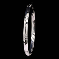 Tiffany & Co. 18K White Gold Estate Diamond Atlas Bangle