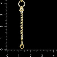 14K Two-tone Gold Estate Panther Head Bracelet