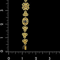 19K Yellow Gold Estate Sapphire and Enamel Bracelet, Portugal