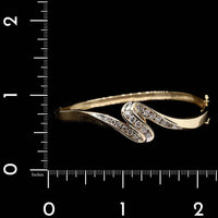14K Yellow Gold Estate Diamond Bangle