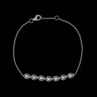 14K White Gold Estate Diamond Bracelet