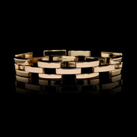 14K Yellow Gold Estate Three Row Bracelet