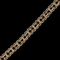 14K Yellow Gold Estate Double Link Charm Bracelet