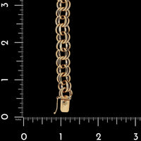 14K Yellow Gold Estate Double Link Charm Bracelet