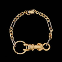 18K Two-tone Gold Estate Diamond Panther Bracelet