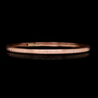 14K Rose Gold Estate Diamond Love Bangle Bracelet