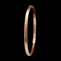 14K Rose Gold Estate Diamond Love Bangle Bracelet