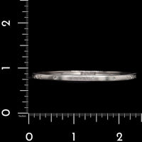 14K White Gold Estate Diamond Love Bangle Bracelet