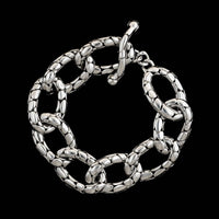 John Hardy Sterling Silver Estate Kali Flat Link Bracelet