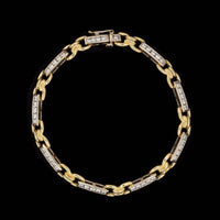 18K Two-tone Gold Estate Diamond Bracelet