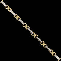 18K Two-tone Gold Estate Diamond Bracelet