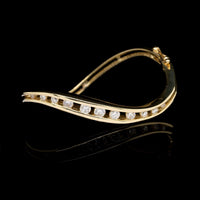 18K Yellow Gold Estate Diamond Bangle