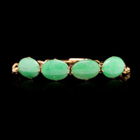 22K Yellow Gold Estate Jadeite Bracelet
