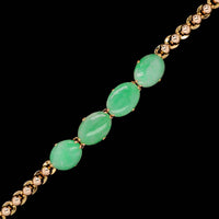 22K Yellow Gold Estate Jadeite Bracelet