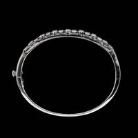 14K White Gold Estate Diamond Bangle