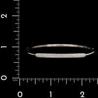 Bony Levy 18K White Gold Estate Diamond Pave Bangle Bracelet