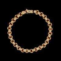 18K Yellow Gold Estate Circle Link Bracelet