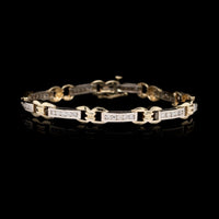 14K Two-tone Gold Estate Diamond Bracelet