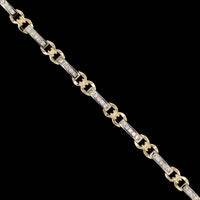 14K Two-tone Gold Estate Diamond Bracelet