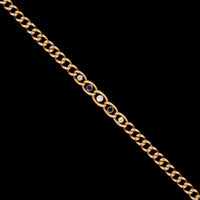 Antique 14K Yellow Gold Estate Sapphire and Diamond Bracelet