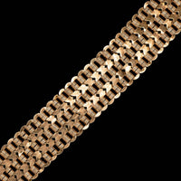 Antique 14K Rose Gold Estate Fancy Link Peikes Bracelet