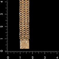 Antique 14K Rose Gold Estate Fancy Link Peikes Bracelet