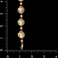 Retro Larter & Sons 14K Yellow Gold Estate Shell Motif Bracelet